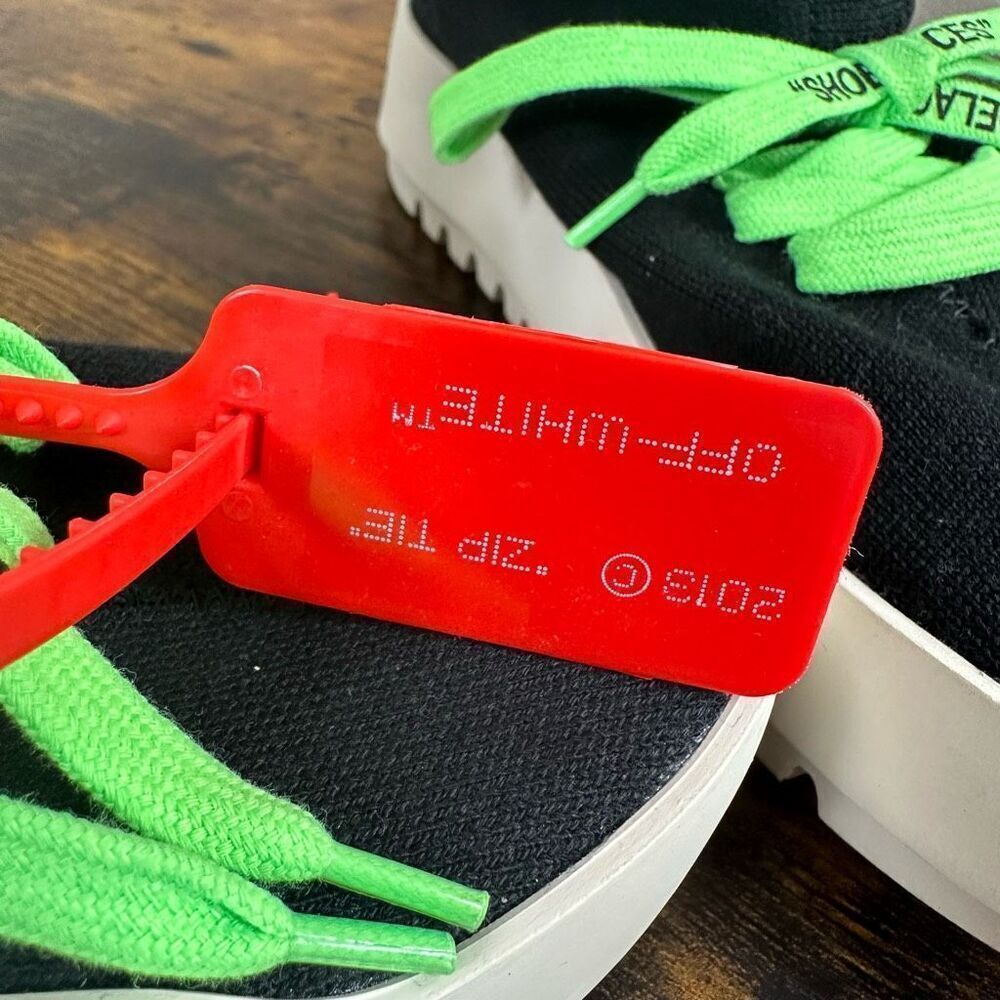 Off White Virgil Abloh Moto Wrap Neoprene High Top Sneakers Women Sz 38/8 US AUT - Picture 2 of 15